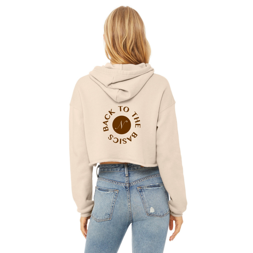 Natural Cropped Hoodie